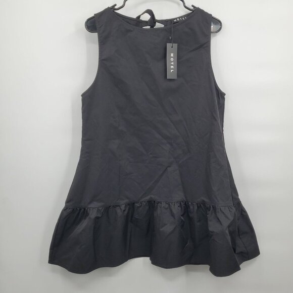 Motel Arkana Taffeta Babydoll Mini Dress Women Size Medium NWT Sleeveless - Picture 3 of 14